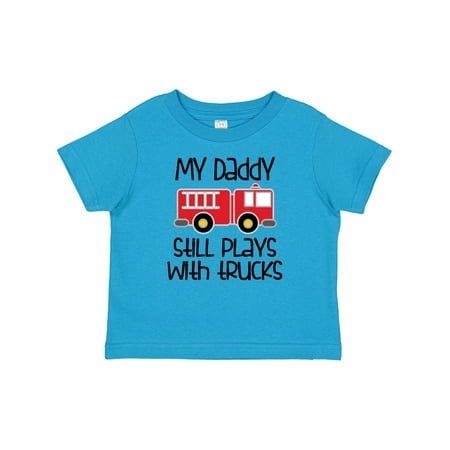 

Inktastic Firefighter Daddy Plays with Trucks Gift Baby Boy or Baby Girl T-Shirt