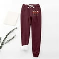 thumbnail image 2 of Lovskoo 2024 Christmas Sweatpants for Women High Waisted Fleece Lined Wine Glass Print Leggings Thick Warm Workout Active Joggers Pants Elastic Drawstring Lounge Bottoms with Pockets Burgundy, 2 of 8