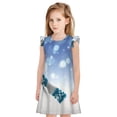 thumbnail image 1 of Balery Christmas Snowman In The Snow Camisón de princesa para niñas, pijama de algodón con mangas abullonadas, suave y bonito.-Large, 1 of 6