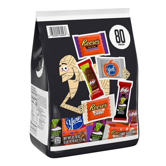 HERSHEY'S Halloween Assorted Flavored Snack Size Candy, 80 pcs.