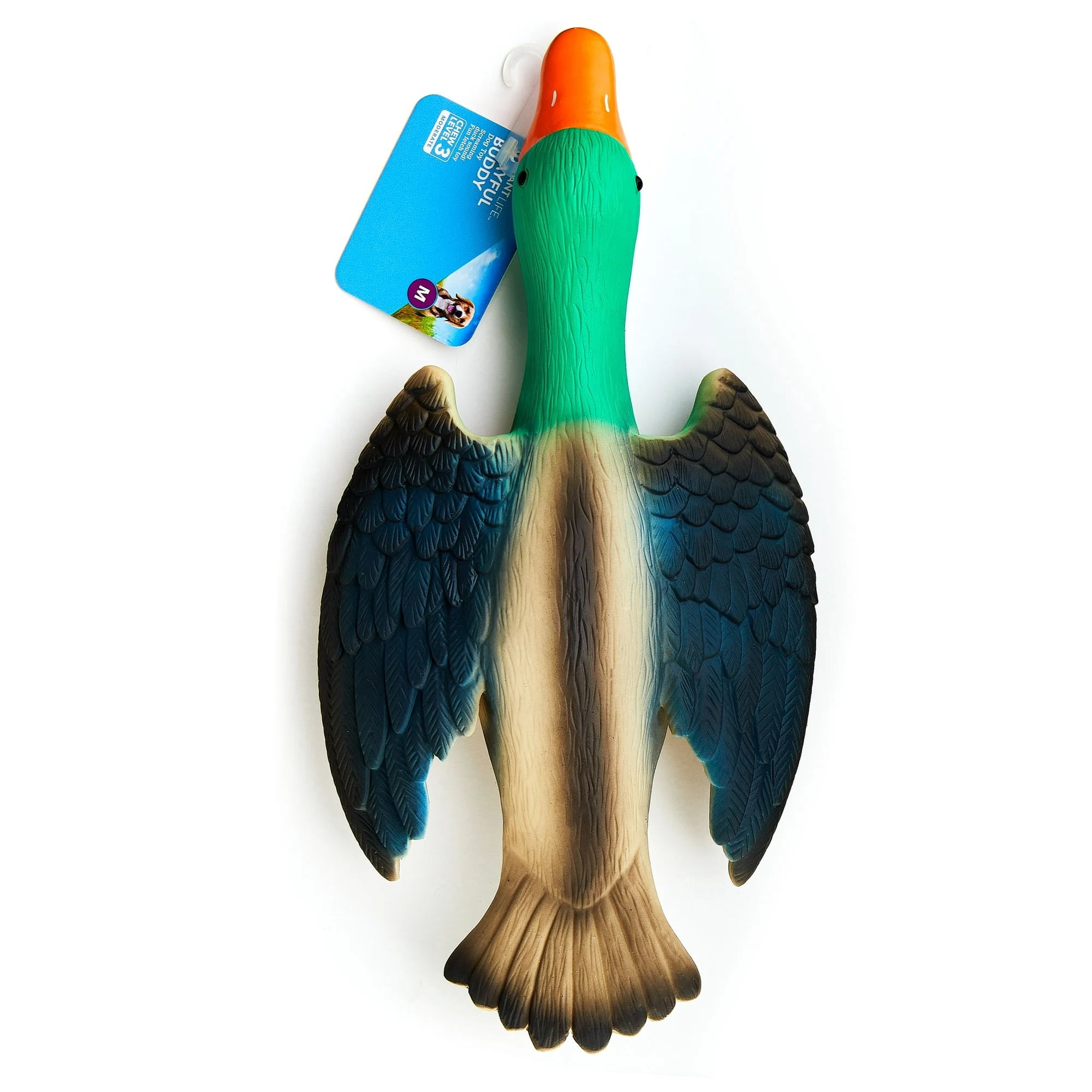 Vibrant Life Latex Duck Dog Toy with Screaming Sound, Chew Level 3