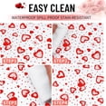 thumbnail image 6 of Valentine''s Day Tablecloth Rectangle 60 x 84 Inch, Love Heart Table Cloth, Waterproof Hot Stamping Dot Table Cover for Anniversary Wedding Party Holiday Kitchen Dining Room Decor, Glitter Red White, 6 of 6