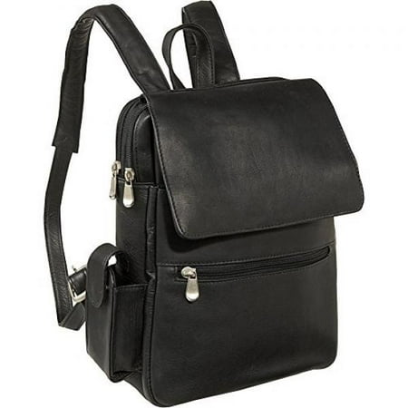 le donne leather ladies tech friendly backpack (black)