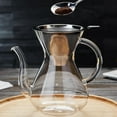 thumbnail image 2 of MaxxMarket - Pour Over Coffee Maker with Double Stainless Filter 34 fl oz, Thickened Heat-Resistant Borosilicate Glass Pour Over Coffee Dripper, Stovetop Safe, 2 of 10