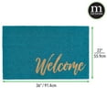 thumbnail image 6 of mDesign Welcome Doormat with  Decorative Script - 36" x 22" - Natural/Turquoise, 6 of 8