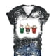 thumbnail image 4 of Tops Para Mujer Tops Con Estampado Navideño Blusa Con Letras Divertidas Camisetas Casuales Con Cuello en V Camisetas de Manga Corta Odeerbi  ODB180256, 4 of 6