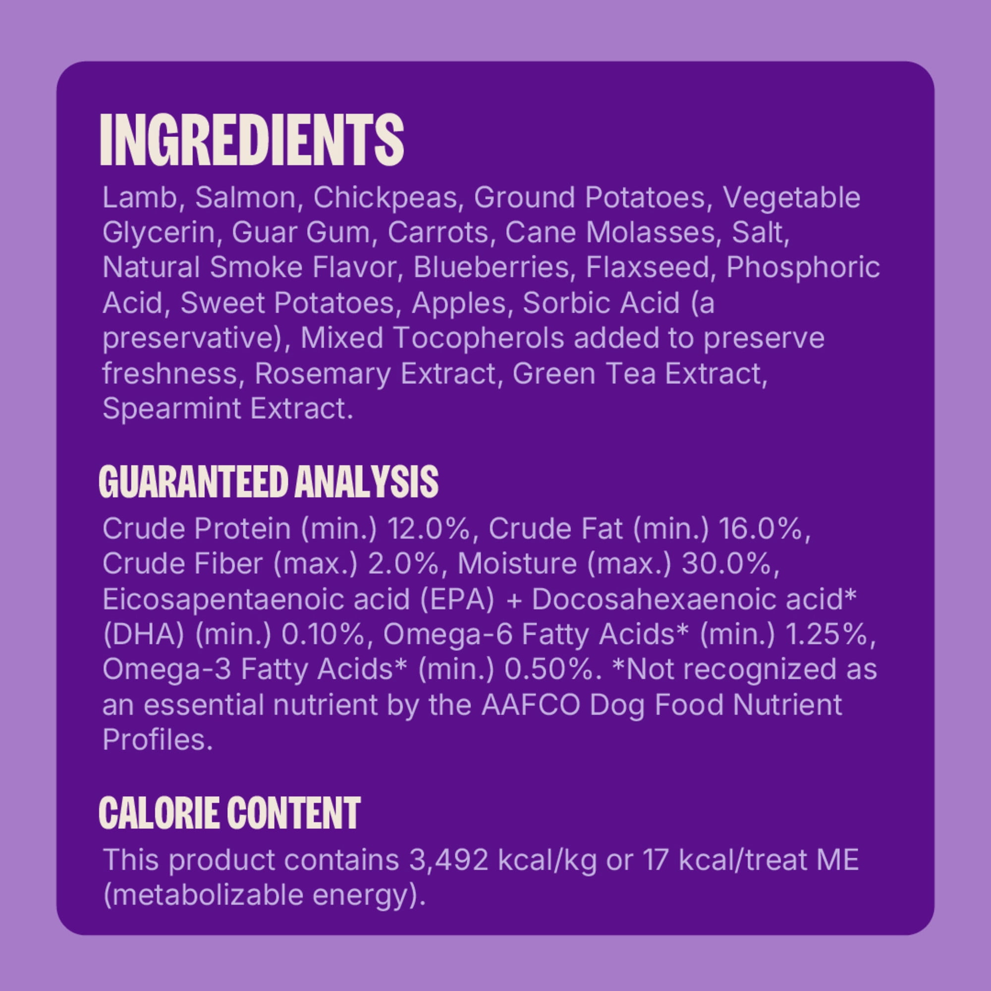 Wellness Puppy Treats, Natural, Training Treat, Grain Free, Soft Lamb & Salmon (3 Ounce bag)