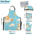 thumbnail image 3 of Cartoon Bears Ballon Stars Clouds Moon Apron Set with Oven Mitts Pot Holders Set of 5 Kitchen Stuff Accessories, 3 of 6