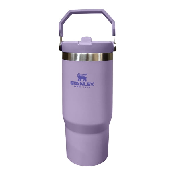 Stanley Ice-Flow - Vaso de acero inoxidable – Botella de agua aislada al aspiradora para el hogar, la oficina o el coche, taza reutilizable con popote resistente a fugas, tapa fría durante 12 horas