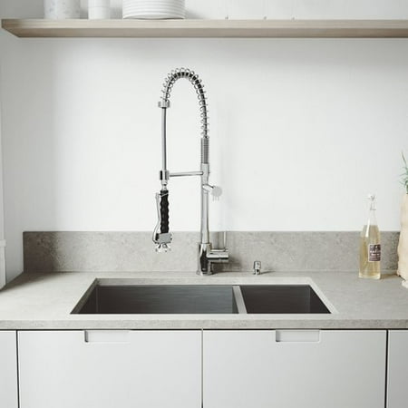 Vigo All In One 29 Undermount Stainless Steel Double Bowl Kitchen
