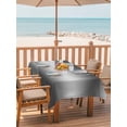 thumbnail image 2 of Outdoor Tablecloth with Umbrella Hole for Patio/Picnic/Party/Camping, Black Grey Ombre Waterproof Table Cloth Rectangle Table Cover Washable, Contemporary Abstract Gradient (54"x 80"), 2 of 8