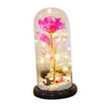 thumbnail image 2 of Flor en cubierta Forever Immortal Flowers Flor artificial con LED Centro de mesa Rosa roja, 2 of 9