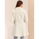 thumbnail image 4 of Abrigo Elegante para Mujer con Solapa Abrigo Largo con Cinturón de Invierno Albaricoque Claro XL, 4 of 6