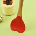 thumbnail image 2 of Espátula de silicona creativa con forma de corazón, mango de madera, cuchara de silicona, utensilios de cocina para el hogar, olla, cuchara, herramientas de cocina, 2 of 6