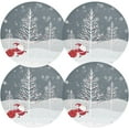 thumbnail image 2 of GZHJMY Christmas Santa Claus Round Placemats Non-Slip Washable Polyester Table Mats Set of 4 Heat Resistant Placemats for Kitchen Dining Table Decoration, 2 of 7