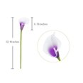 thumbnail image 2 of Flores artificiales DuHouse Calla Lily, 20 unidades (morado y blanco), 2 of 6