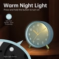 thumbnail image 4 of Reloj Despertador Analógico JALL Súper Silencioso 10 cm con Luz Nocturna, 4 of 7