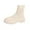 Beige 2, variant on Wensltd Fall Shoes for Women Wide Width Round Toe Fashion Solid Color Comfortable Ankle Boots
