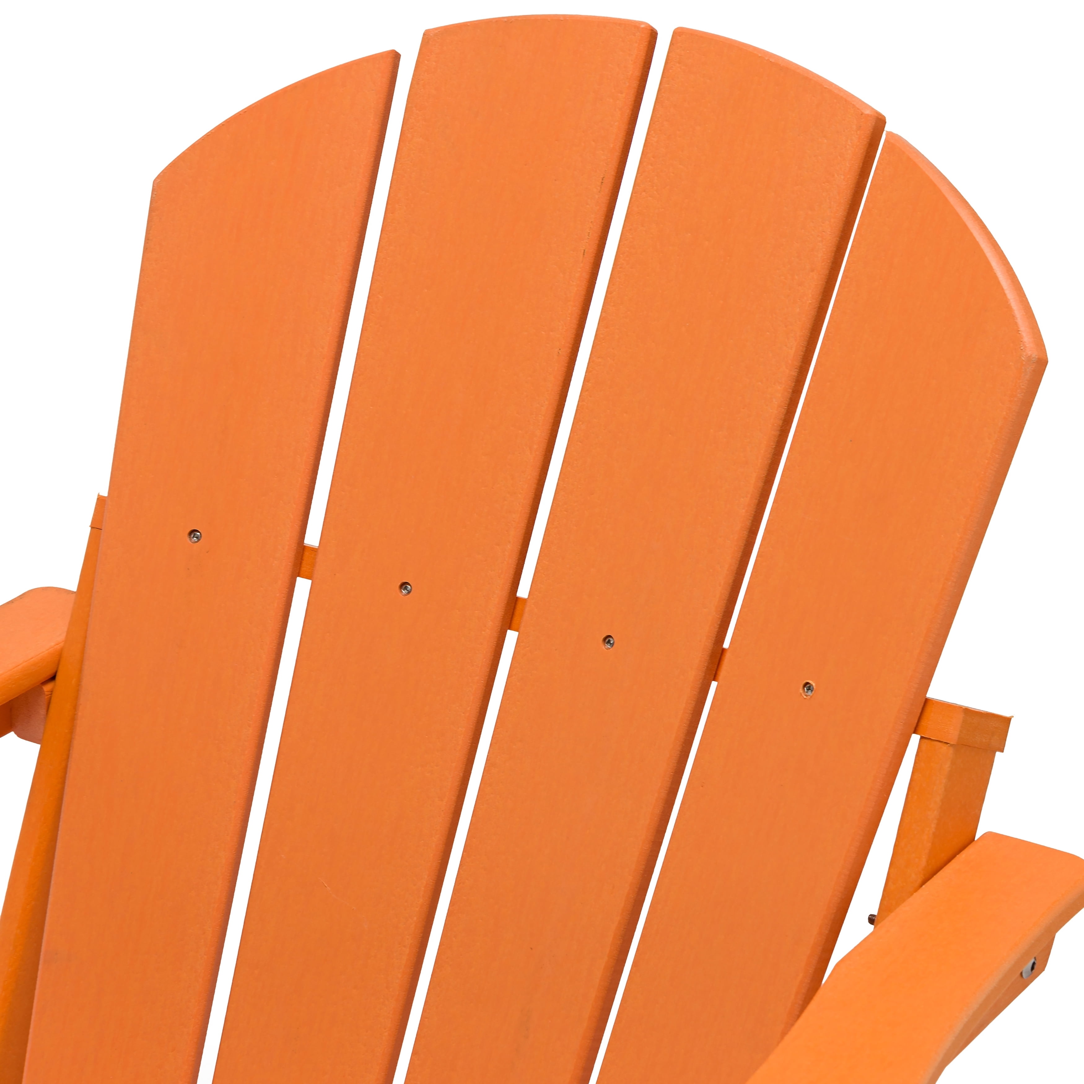 Braxton Folding Plastic Adirondack Chair, Orange