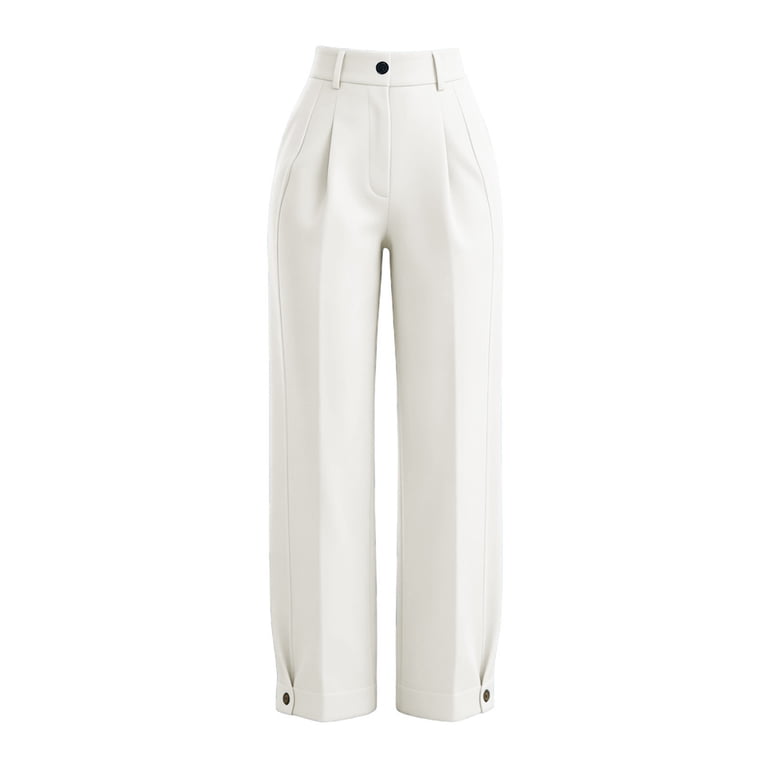 petite white dress pants Oksale Womens Casual with Pockets Business Office Wear Pants Flat Front Stretchy High Waist Work Trousers M Oksale Womens Casual Dress Pants