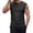 Black, variant on Men's Casual Breathable Mesh Structured Solid Color Sleeveless Round Neck Wide Shoulder Turtleneck Shirt T Shirts for Men