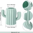 thumbnail image 2 of 2 Pieces Cactus Pen Holder Cactus Pen Pencil Container Desktop Supplies Pen Cups Cosmetic Makeup Brush Holder For Student Multifunction Storage Box Office (Green), 2 of 7