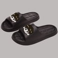 thumbnail image 5 of Unisex Cartoon EVA Platform Slide Sandals Mens Womens Comfortable Lightweight Black Beach Pool Outdoor Slippers,Size 7.5-9, 5 of 7