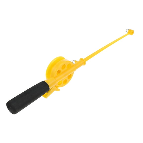 PartyKindom Ice Fishing Pole Yellow Strong and Compact for Winter Fishing 1Pc