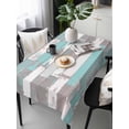 thumbnail image 6 of Turquoise Gray Table Cloth, Country Retro Mottled Texture Wood Grain Waterproof Tablecloth for Rectangle Tables, Reusable Washable Fabric Table Cover for Restaurant Kitchen Dining Tables 60"x120", 6 of 6