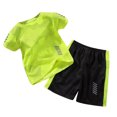 thumbnail image 2 of Angala Outfit For Big Boys Short Sleeve Crew Neck Basketball Performance T Shirt Sports Shorts Quick Drying Tracksuit Boy Fall Casual Set, 2 of 3