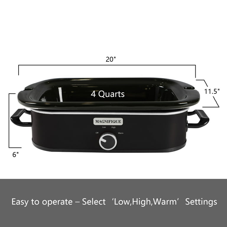 HOMECOOKIN Magnifique 4-Quart Slow Cooker With Casserole Manual Warm  Setting & Reviews