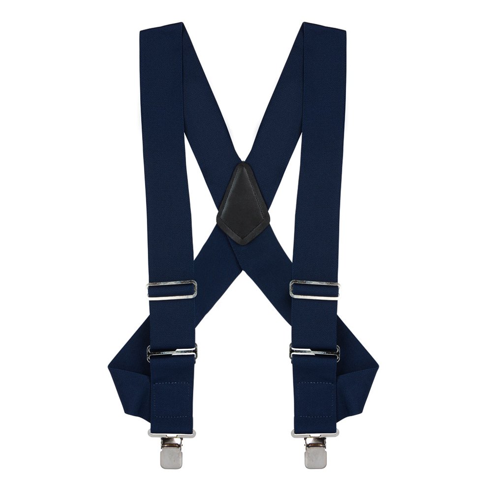 SuspenderStore Suspender Store 48 IN Navy Blue Side Clip Suspenders