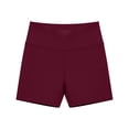 thumbnail image 5 of Cagogo Women's High Waisted Quick Dry Sport Shorts Slim Fit Casual Workout Athletics Running Yoga Gym Shorts Summer Activewear Beach Lounge Trousers, Wine 2XL, 5 of 5