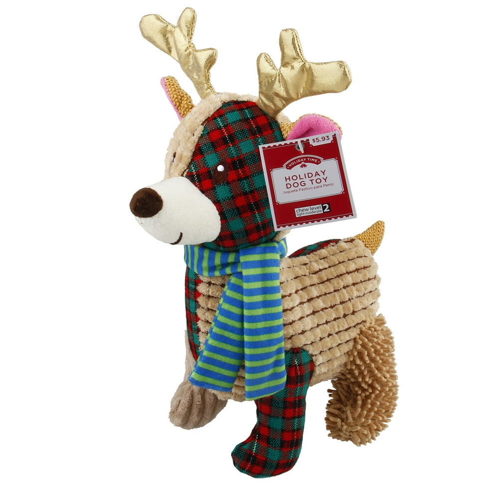 Holiday Time Dog Toy, Reindeer  Walmart.com  Walmart.com
