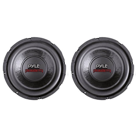 PYLE PLPW6D 6" Dual Voice Coil 4-Ohm Black Car Stereo Audio Subwoofers (2 Pack)