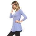 thumbnail image 2 of Women's Peplum Knit Top, SLATE BLUE, S, 2 of 4