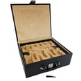 thumbnail image 3 of Tray Storage Box For UpTo 4" Staunton Chess Men Set Black Faux Leather / Nickel, 3 of 4