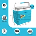 thumbnail image 3 of 10 Liter Insulated Cooler Lunch Box -portable Camping/picnic Hard -coolbox Keeps Cool For 48 Hrs. With Ice Retention-heavy Duty Beach  Grill Travel Tailgating Small, 3 of 9