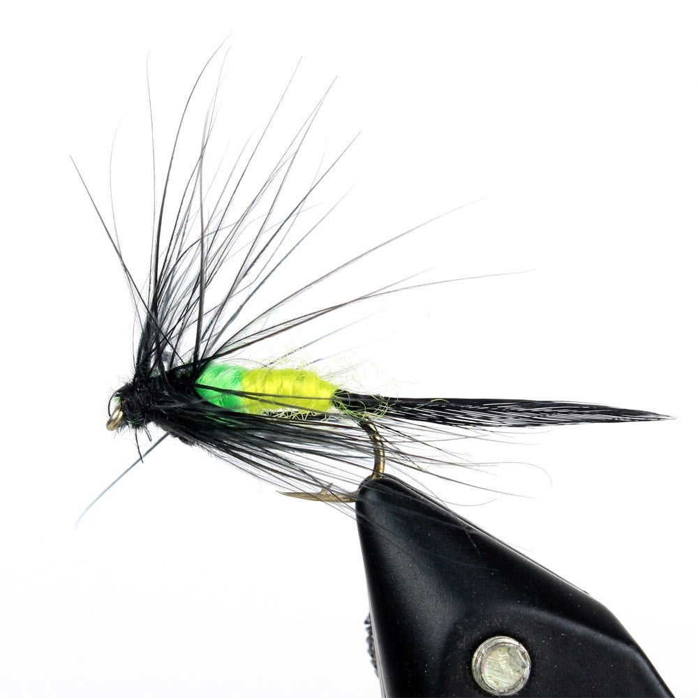 walmeck 100pcs Fly Fishing Flies Kit Dry Fly Fishing Flies Assortment with Fly Box Trout Bass