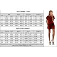 thumbnail image 5 of Langwyqu Solid Color Women Casual 2 Pieces Sets Tops & Shorts Suit, 5 of 5