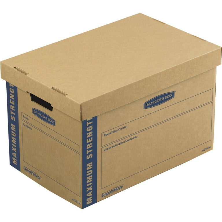 Bankers Box cajas de mudanza, Paquete de 8, Mediano : :  Oficina y papelería