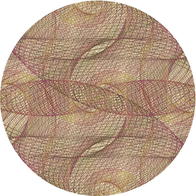 Ahgly Company Machine Washable Indoor Square Transitional Chestnut Red Area Rugs, 3' Square