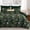Dark Green-Full (78''x90''), variant on King (104"x90") Peacock Blue Botanical Floral Bed-in-a-Bag Bedding Set