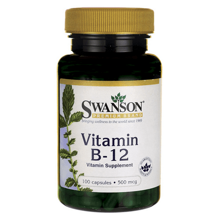 Swanson vitamine B-12 (cyanocobalamine) 500 mcg 100 Caps