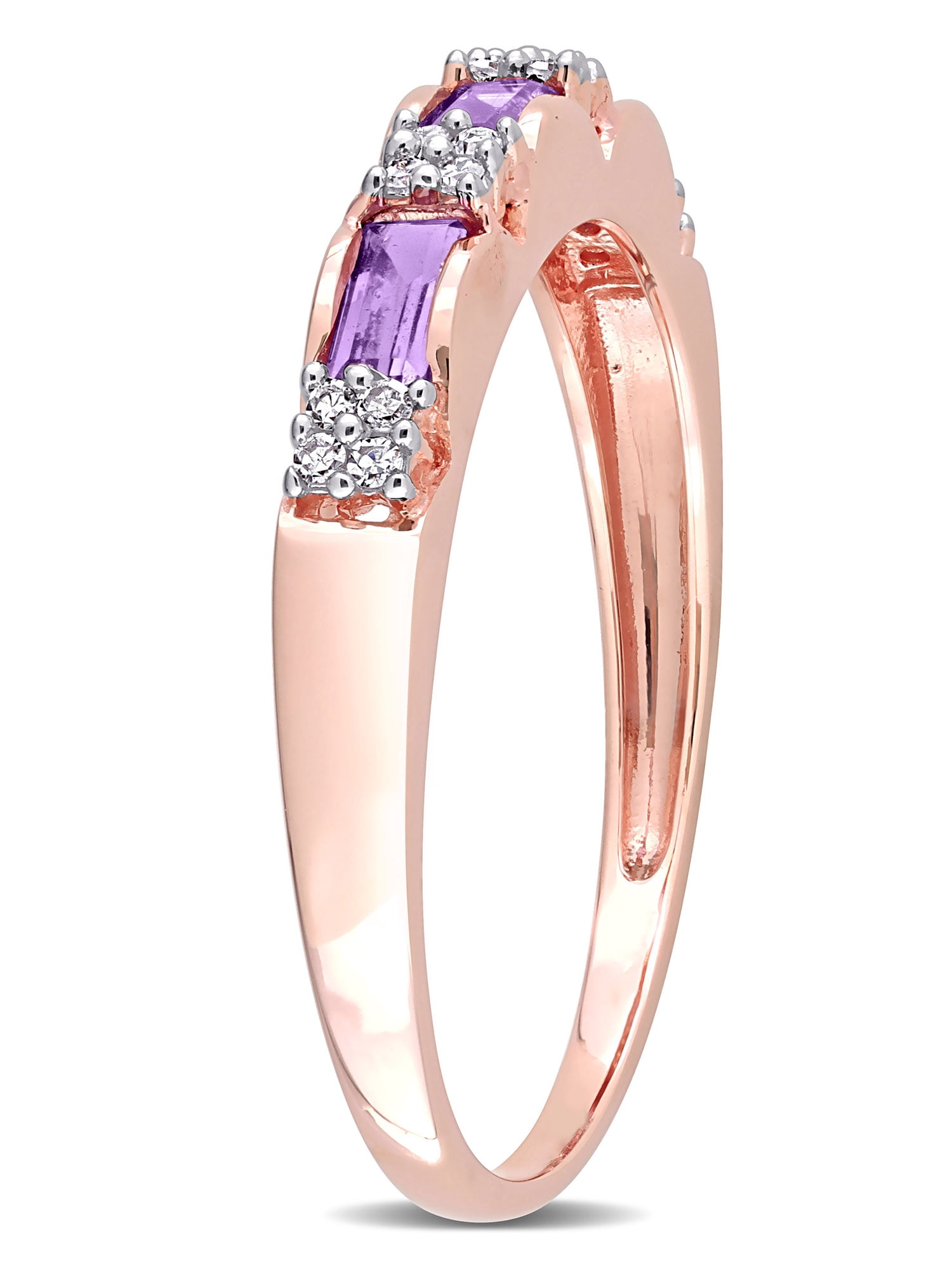 Everly Women's Amethyst 10k Rose Gold Ring