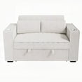 thumbnail image 3 of [Bedroom Modern Beige Corduroy 2-Seat Sofa 59" w Cup Holders & USB], 3 of 8