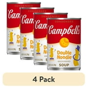 (4 pack) Campbells Condensed Kids Double Noodle Soup, 10.5 oz Can