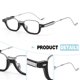 thumbnail image 4 of Montura pequeña de gafas anti-luz azul, gafas de sol de hip-hop, hechas de PC y metal, 4 of 6