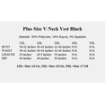 thumbnail image 7 of eVogues Plus Size V-Neck Vest Black, 7 of 7