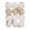 thumbnail image 2 of HCBY 12 Pcs Velvet Christmas Balls, Flocked Xmas Tree Ornaments with Ribbon Hangers for Holiday Decor, Home and Party Decoration Gift idea(White,1.54"), 2 of 6